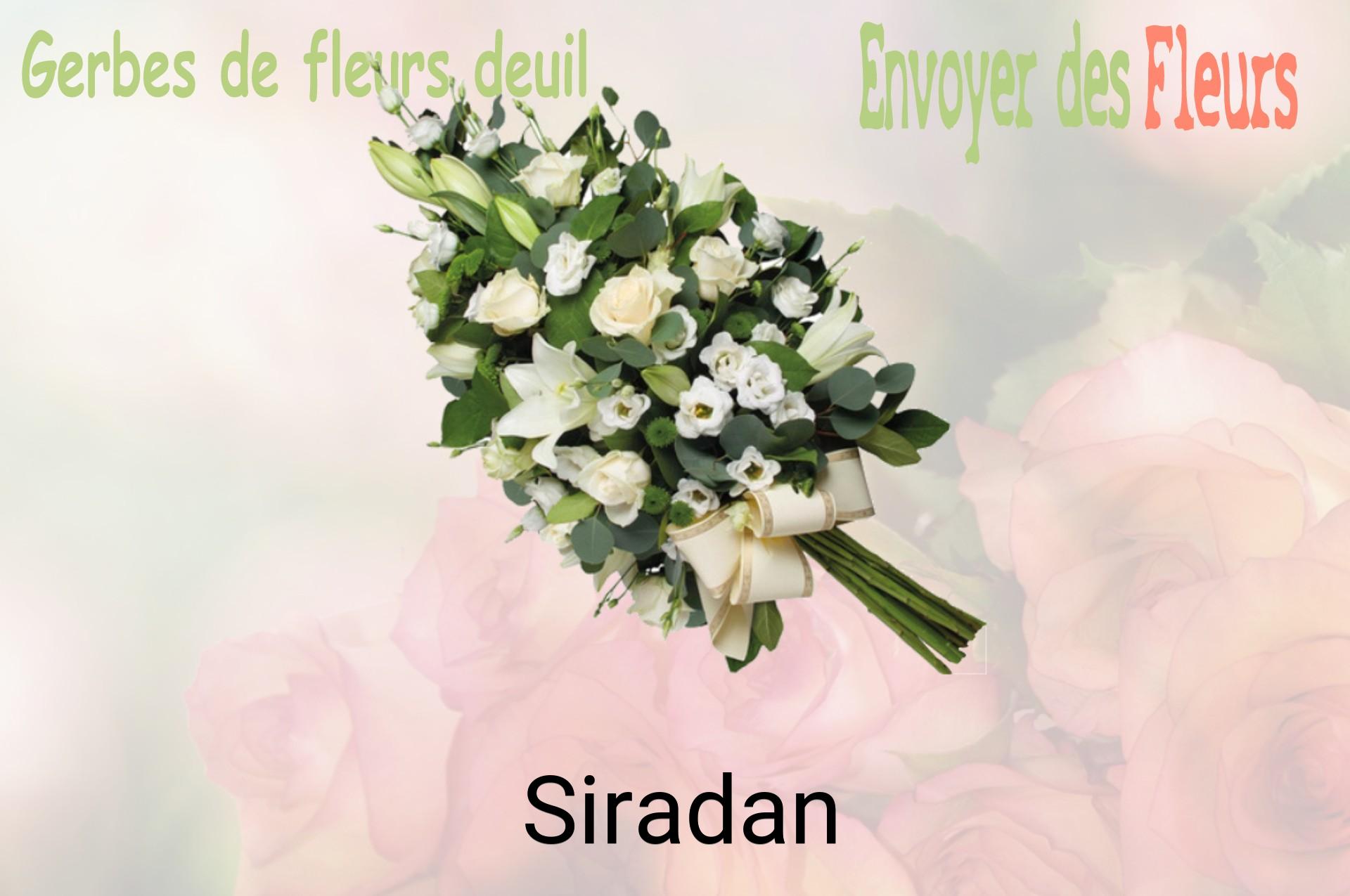 Gerbe de fleurs de deuil livrée à Siradan